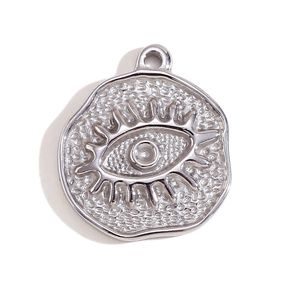 DIY Stainless Steel Waterproof Face Sun Cross Sunflower All seeing Eye Charms Pendants Bracelets