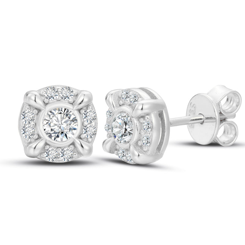 Moissanite Dragon Claw | Iced Blinged Out Stud 925 Sterling Silver Diamond Earrings