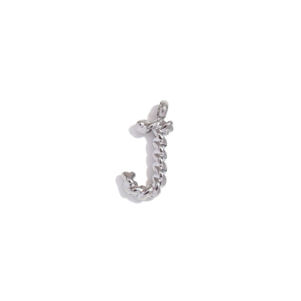 18k Gold Silver Tarnish Free Stainless Steel Mini Twisted Letter Pendant Necklaces