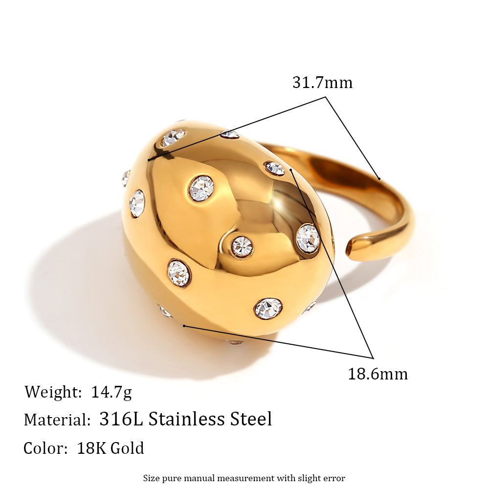 18k Gold Over Stainless Steel Princess Tear Drops Waterproof Necklace Earrings Jewelry Set