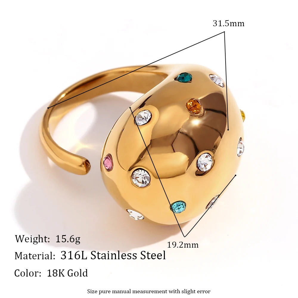 18k Gold Over Stainless Steel Princess Tear Drops Waterproof Necklace Earrings Jewelry Set