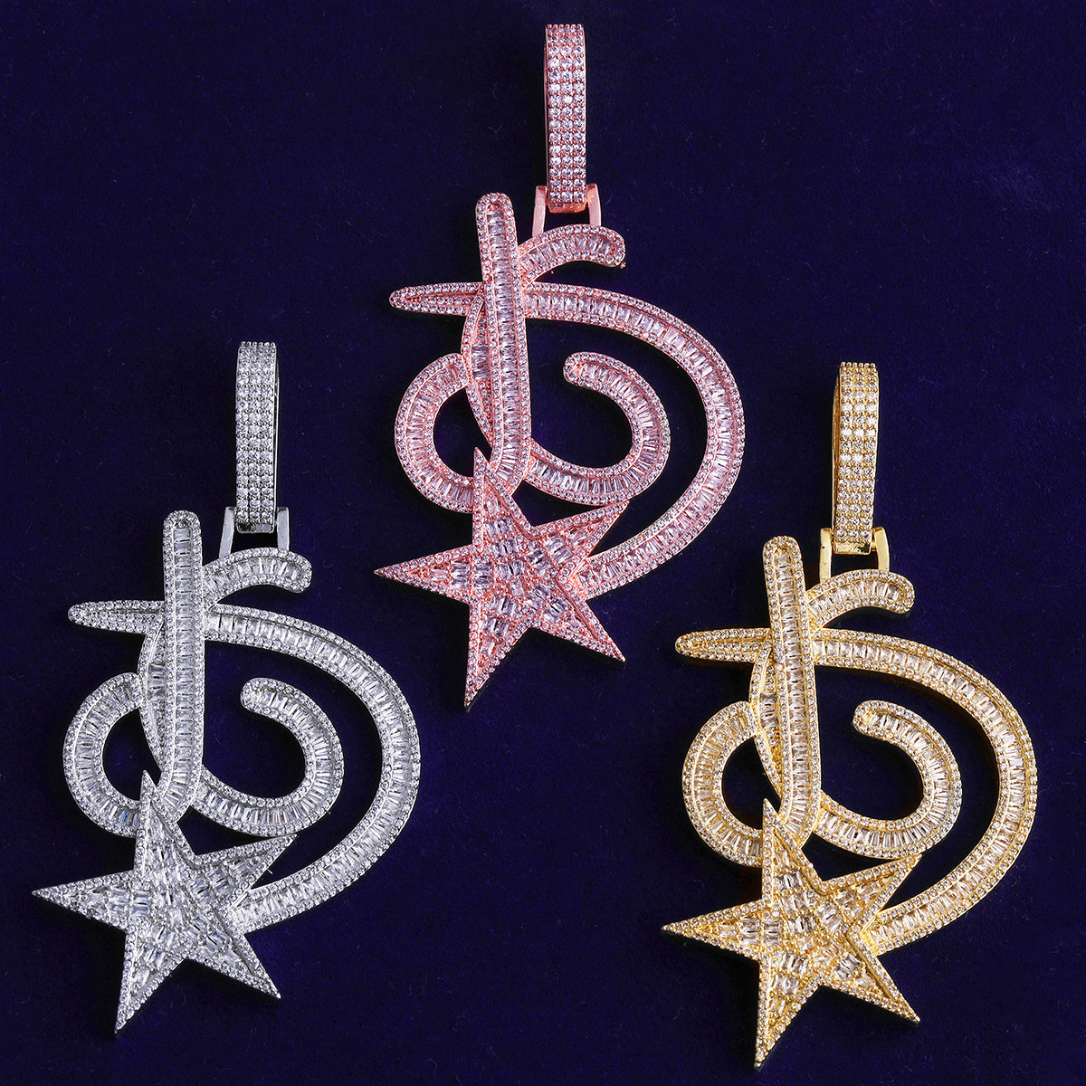 JG Star | VVS Diamond CZ Super Star Iced Blinged Out Hip Hop Pendant Chain Necklace