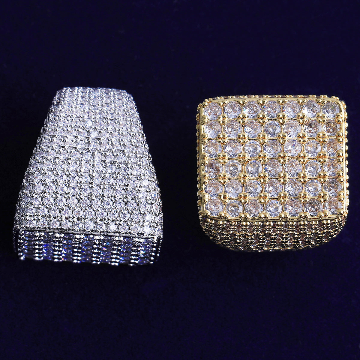 The Freeze | Iced Blinged Out VVS Diamond CZ Prong Set Hip Hop Frozen Ice Ring