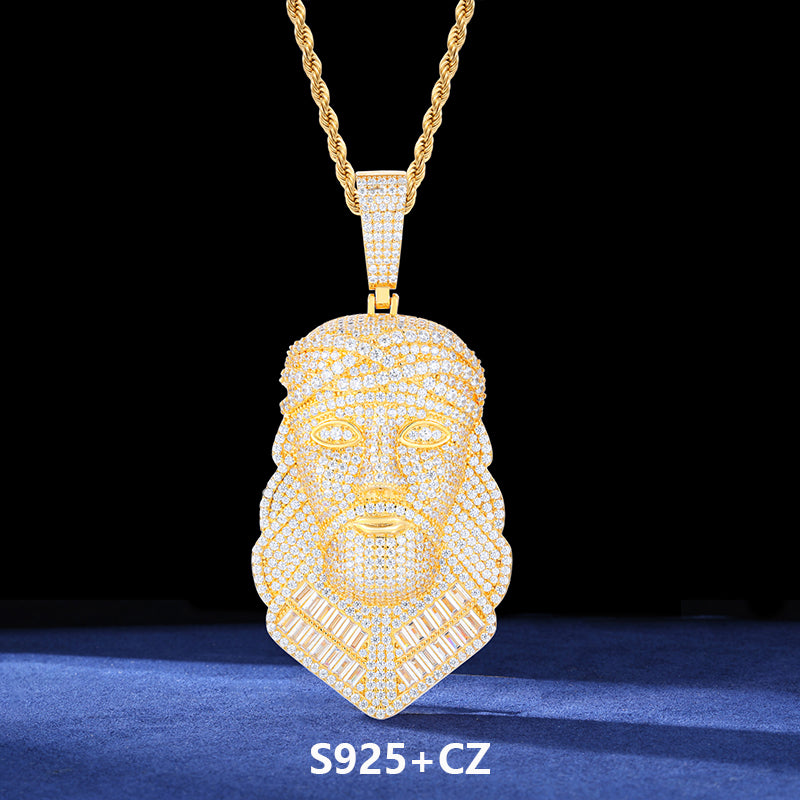 The Righteous One | Solid Sterling Silver Moissanite Diamond Hip Hop Jesus Piece Pendant