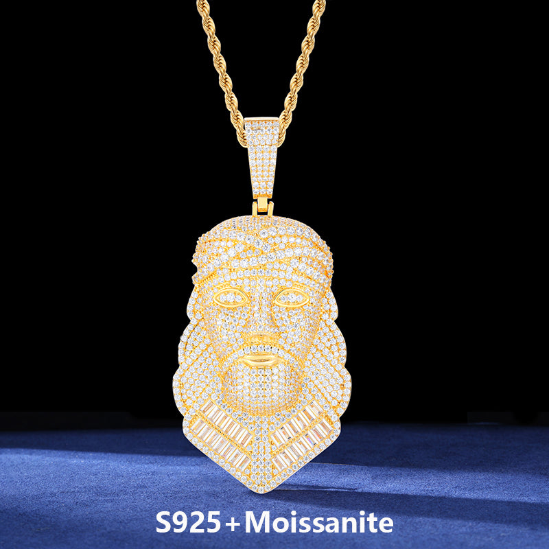 The Righteous One | Solid Sterling Silver Moissanite Diamond Hip Hop Jesus Piece Pendant