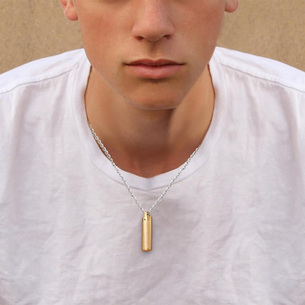 Mens Christian Jewelry Stainless Steel No Fade Spanish Prayer Pendant Chain Necklace