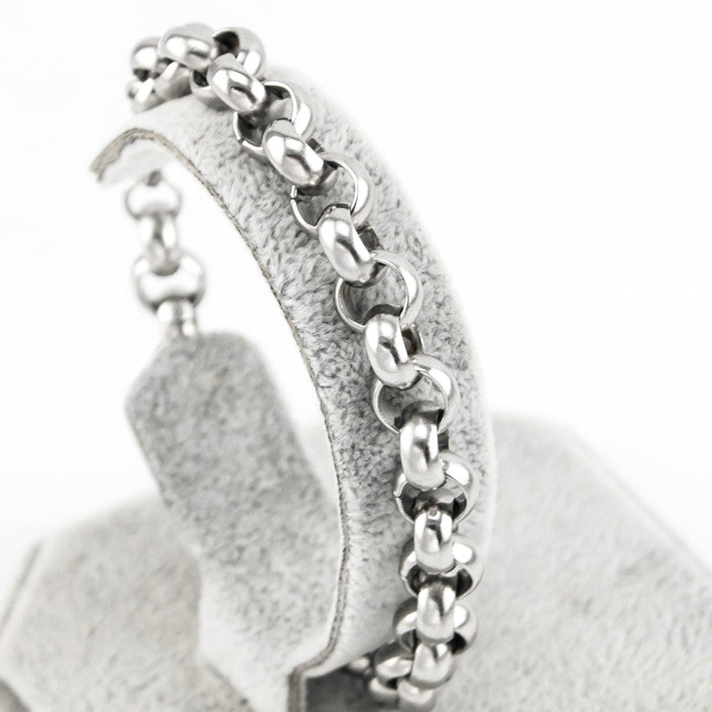 10mm No Fade Real Stainless Steel Lobster Clasp Rolo Link Chain Bracelets