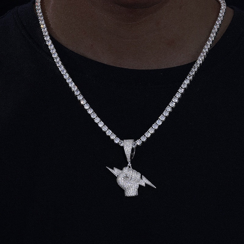 Strength Of A Warrior | Lightning Hand Genuine VVS Diamond Hip Hop Pendant