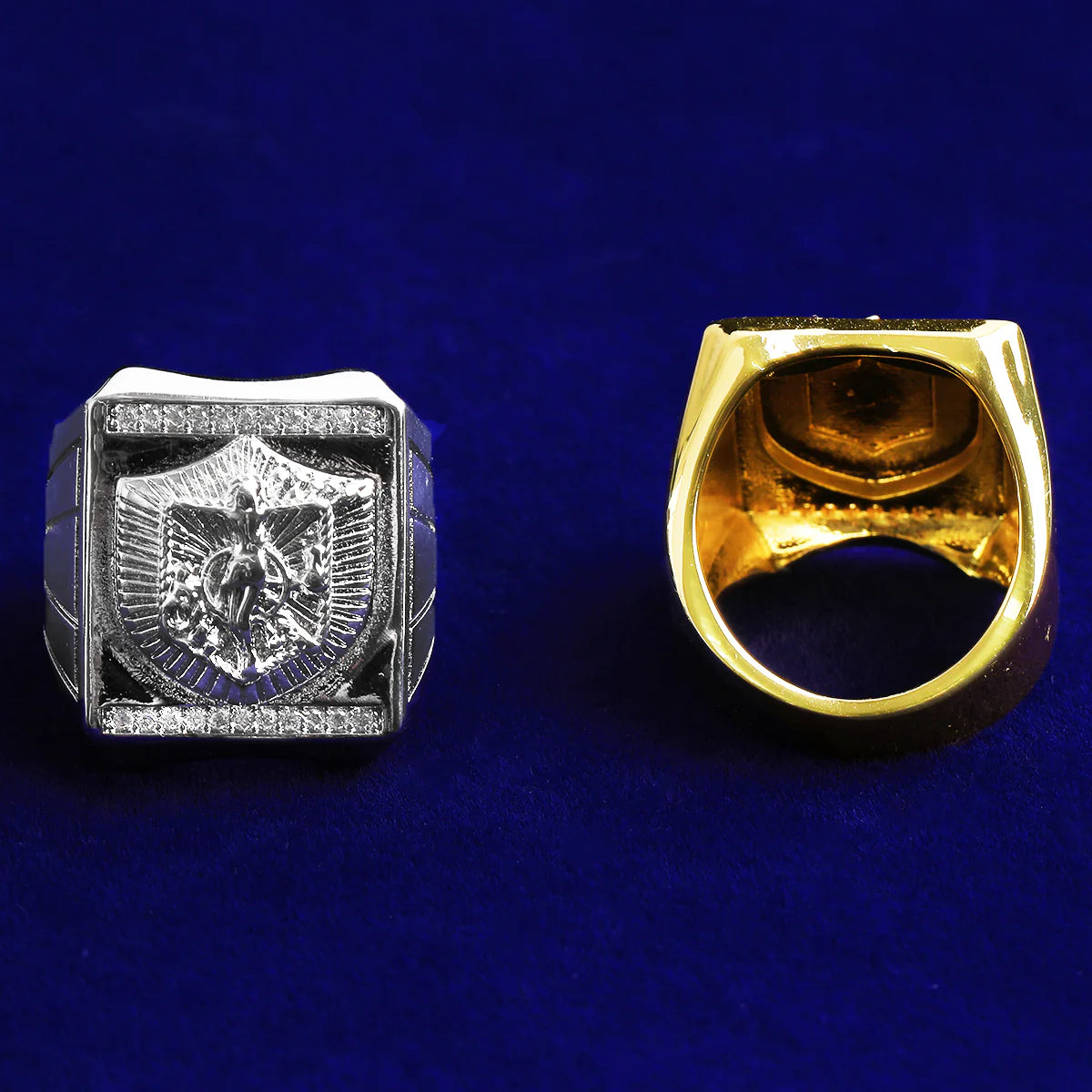 Ascend | Luxury 4 Prong Set Iced Blinged Out Ascending Jesus Hip Hop Rings