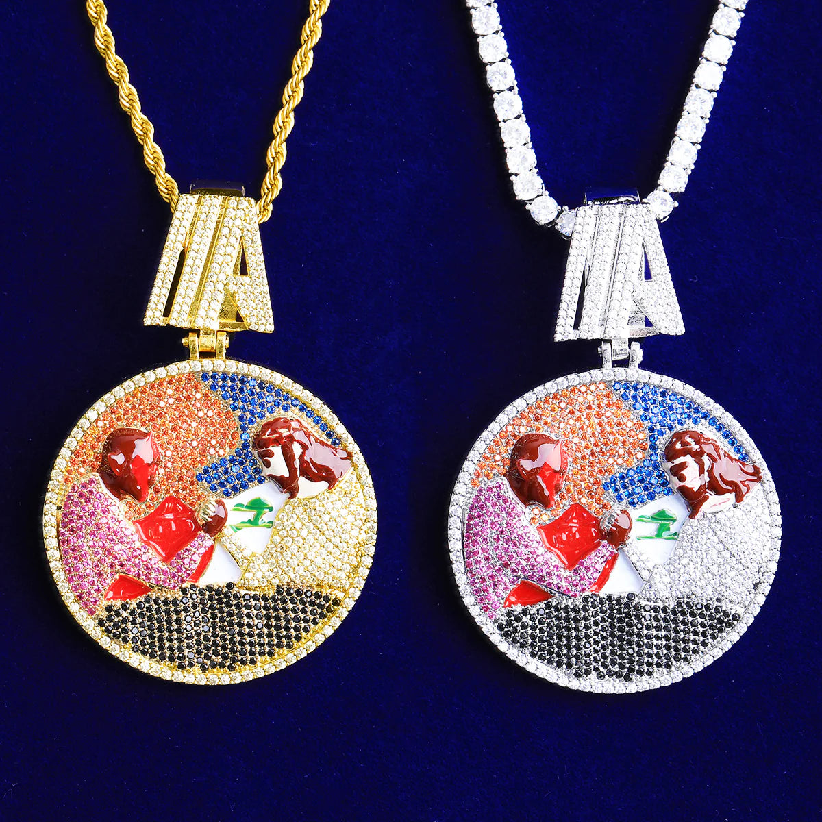 Battle For JOB | Good VS Evil VVS Diamond CZ 5AA+ Luxury Hip Hop Pendant