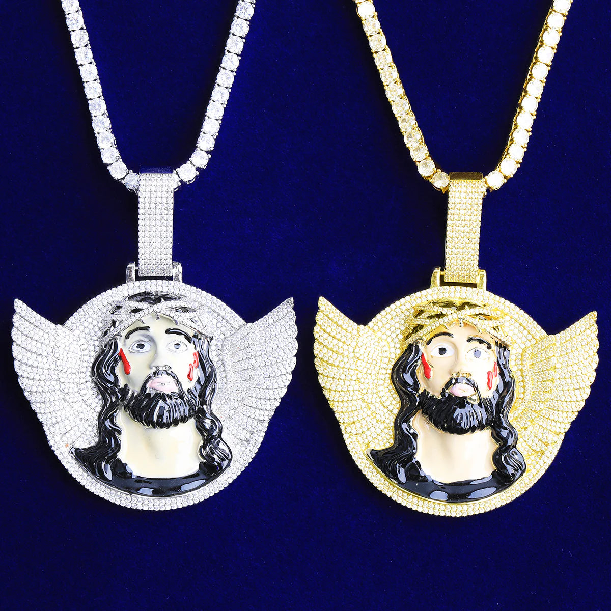 Wings Of Salvation | VVS Diamond CZ 5AA+ Luxury Jesus Piece Hip Hop Pendant