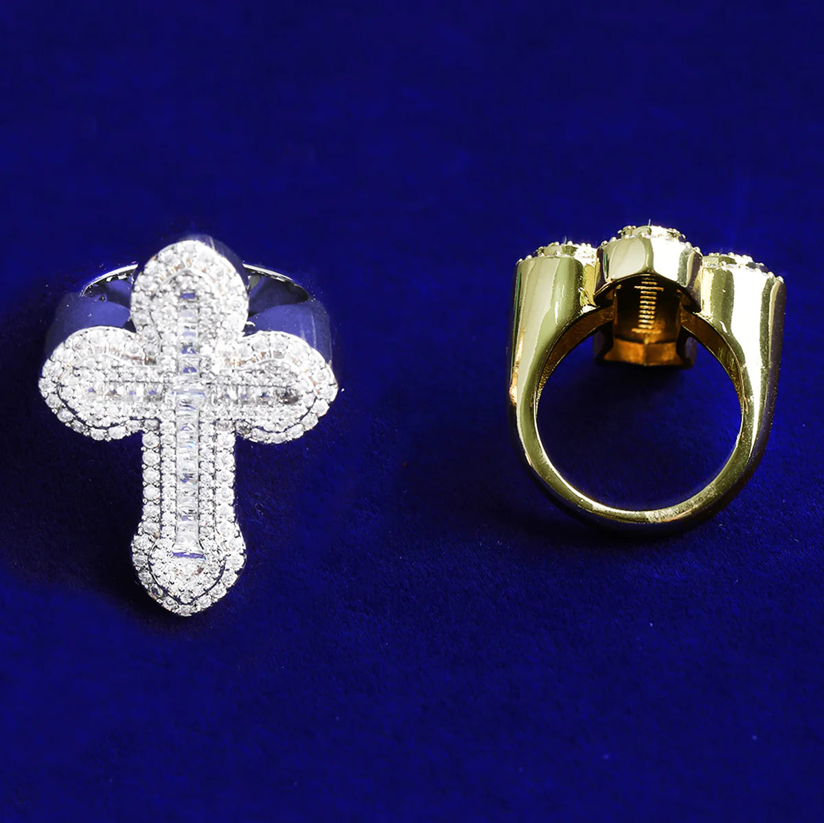 Held High | VVS Diamond CZ 5AA+ Cross Iced Blinged Out Luxury Rings