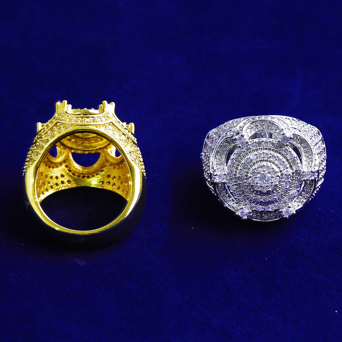 Domain of Kings | Kings Crown Iced Blinged Out VVS Diamond CZ Luxury Hip Hop Ring