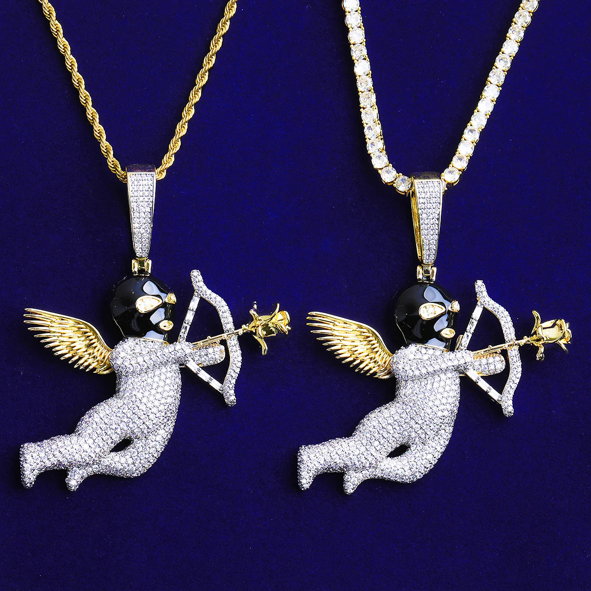 Love Gimp | VVS Diamond CZ Winged Love Angel 5AA+ Luxury Hip Hop Pendant