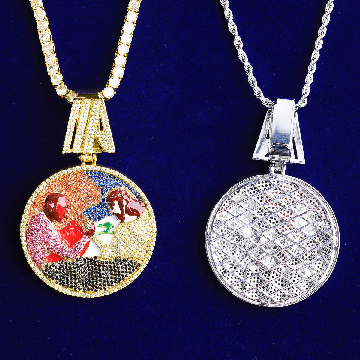 Battle For JOB | Good VS Evil VVS Diamond CZ 5AA+ Luxury Hip Hop Pendant