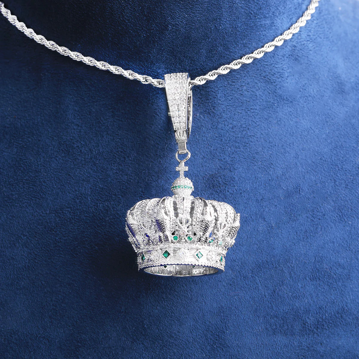 Crown Jewelz | 3D Iced blinged Out 5AA+ Luxury VVS Diamond CZ Crown Hip Hop Pendant