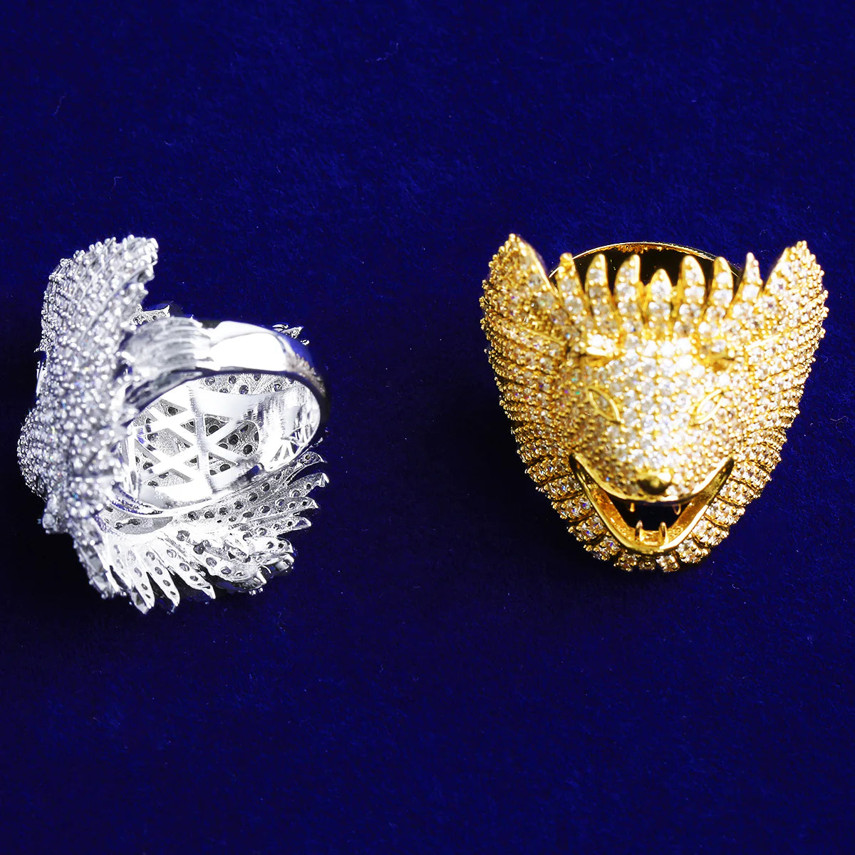 Lion Deco | VVS Diamond CZ 3D Art Deco Anime Luxury 5AA+ Iced Lion Rings