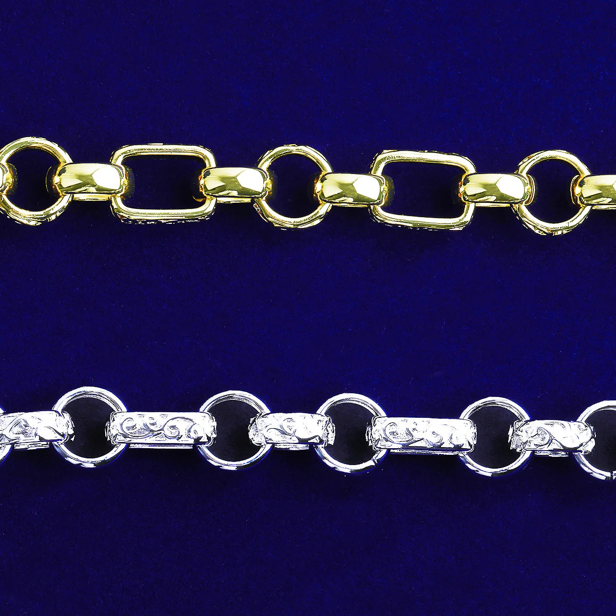 Rolo Roma | Detailed Carved 20MM Rolo Roma Belcher Clasp Hip Hop Chain