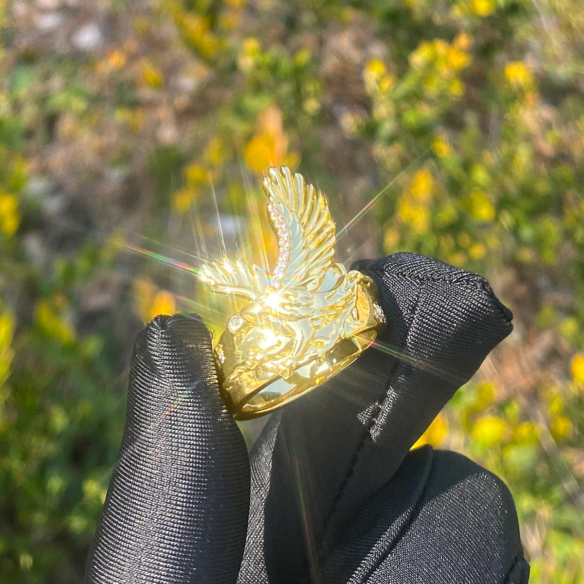 High Life | Luxury Iced Blinged Out Soaring Eagle VVS Diamond Hip Hop Rings