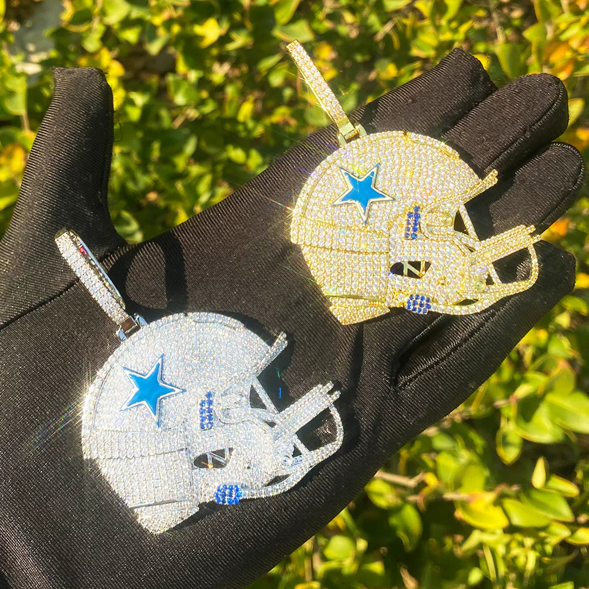 Americas Team | VVS Diamond CZ Football Helmet Hip Hop Luxury Pendant