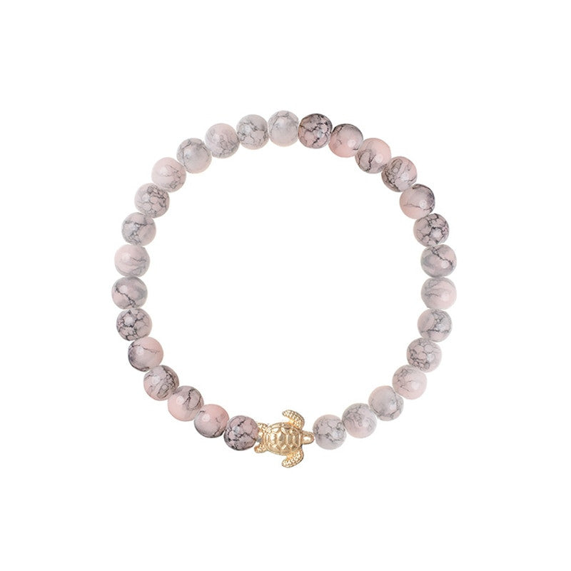 Ladies Beaded Turtle Shell Weed Leaf Fashion Tassel Charm Bracelets Jewelry Set