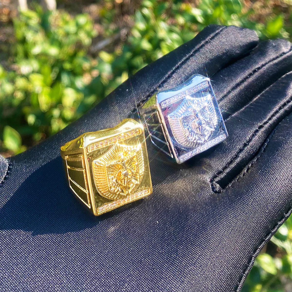 Ascend | Luxury 4 Prong Set Iced Blinged Out Ascending Jesus Hip Hop Rings