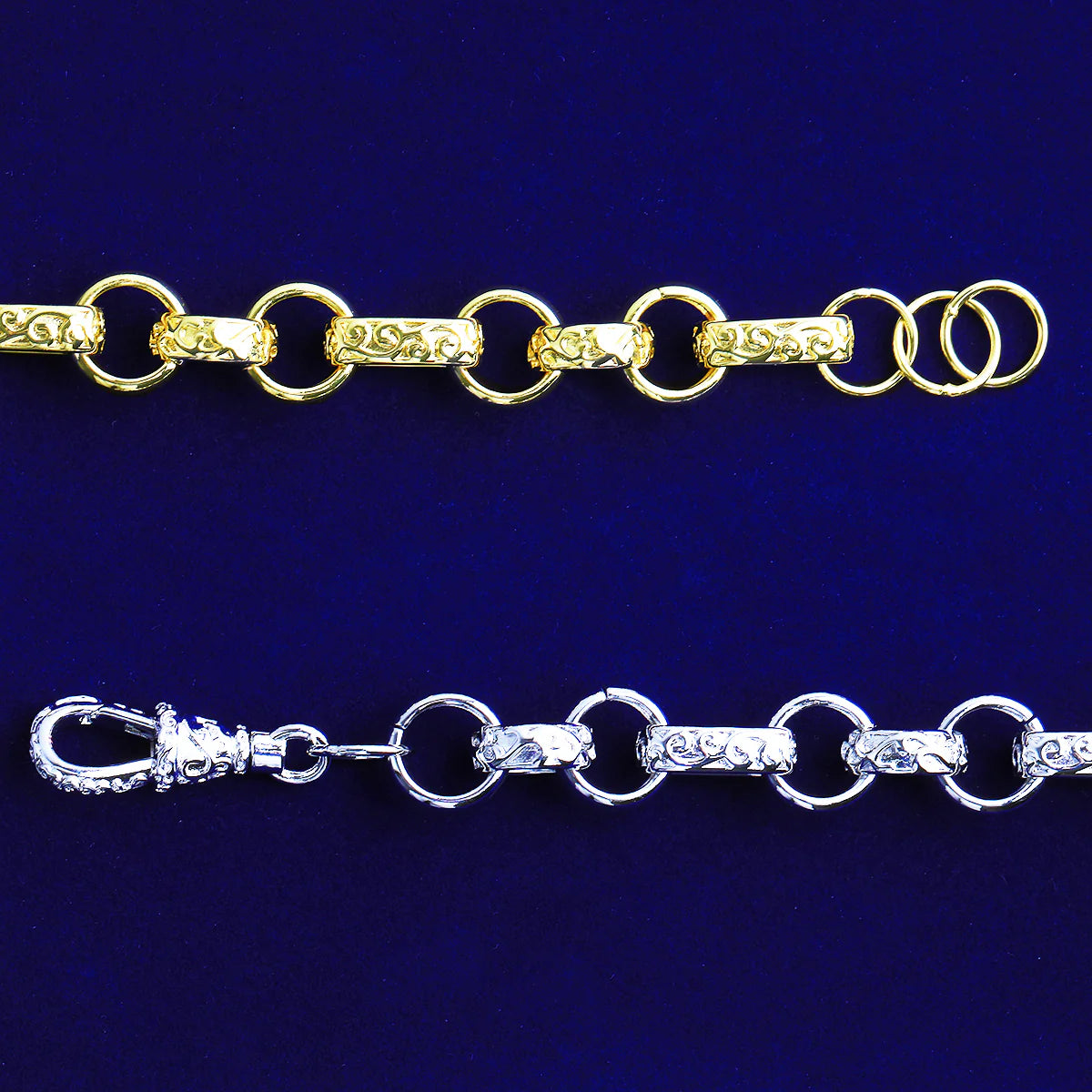 Rolo Roma | Detailed Carved 20MM Rolo Roma Belcher Clasp Hip Hop Chain