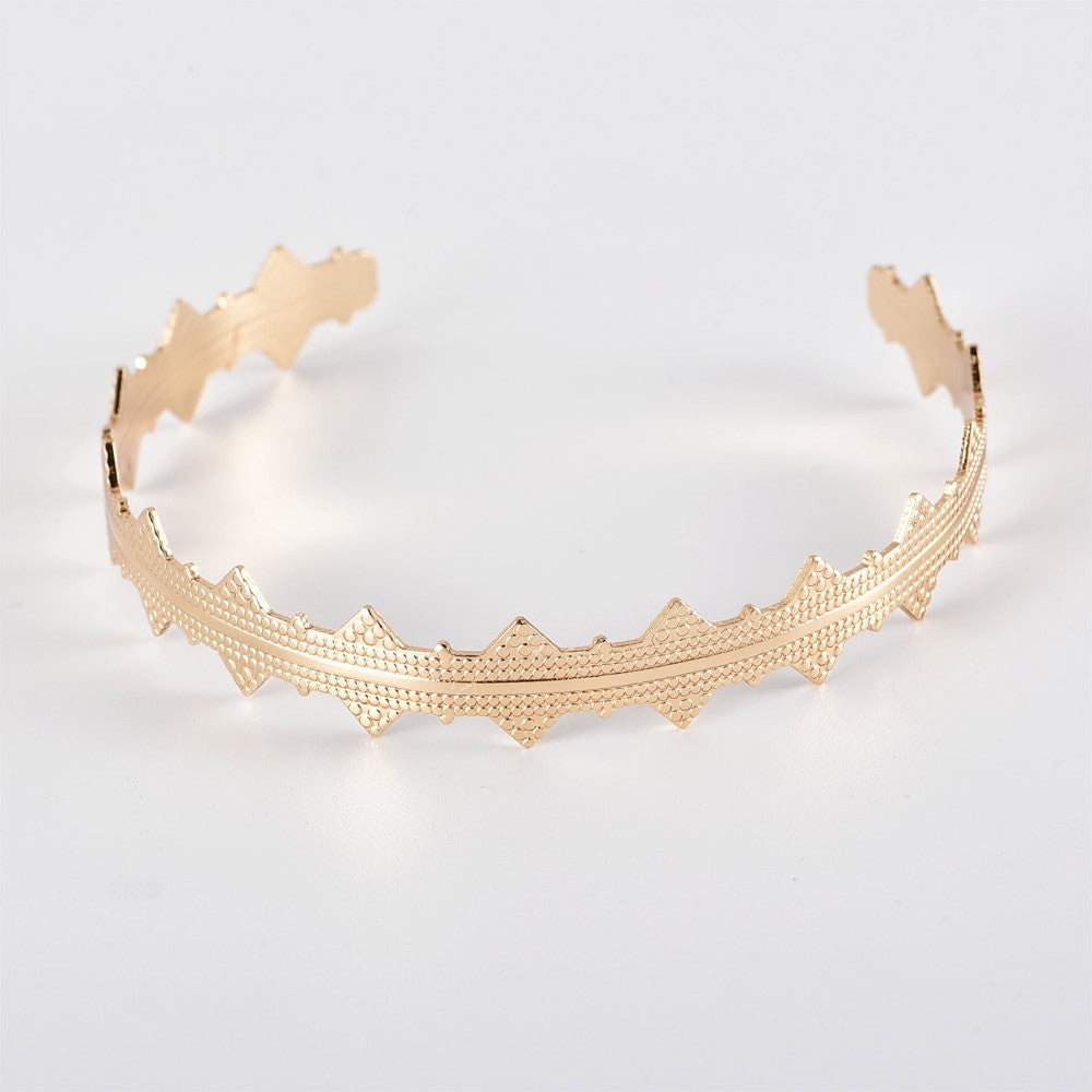 Ladies 7 Piece Boho Retro Crystal Arrow Geo Open Gem Bracelet Set