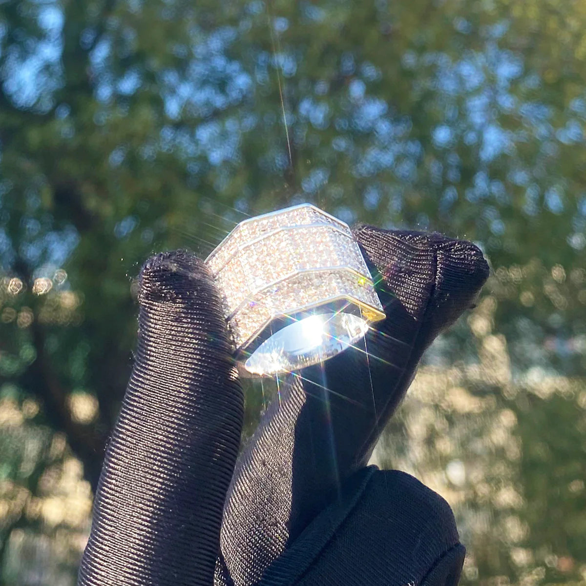 Carved Ice | Luxury 5AA+ VVS Diamond CZ Iced Blinged Out Men's Rings