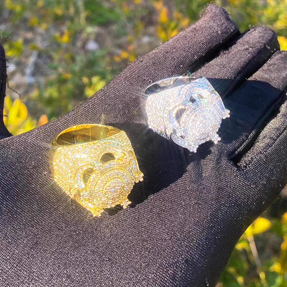 Domain of Kings | Kings Crown Iced Blinged Out VVS Diamond CZ Luxury Hip Hop Ring