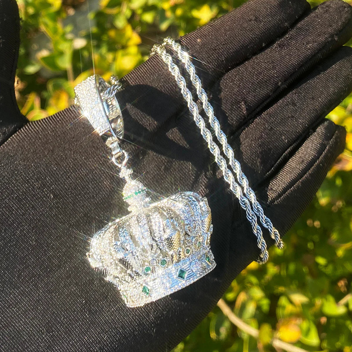 Crown Jewelz | 3D Iced blinged Out 5AA+ Luxury VVS Diamond CZ Crown Hip Hop Pendant