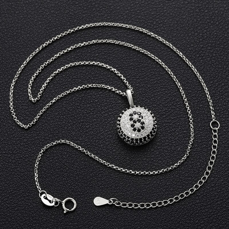 Pool Billiards Genuine VVS Diamond Sterling Silver 8 Ball Hip Hop Chain Necklace