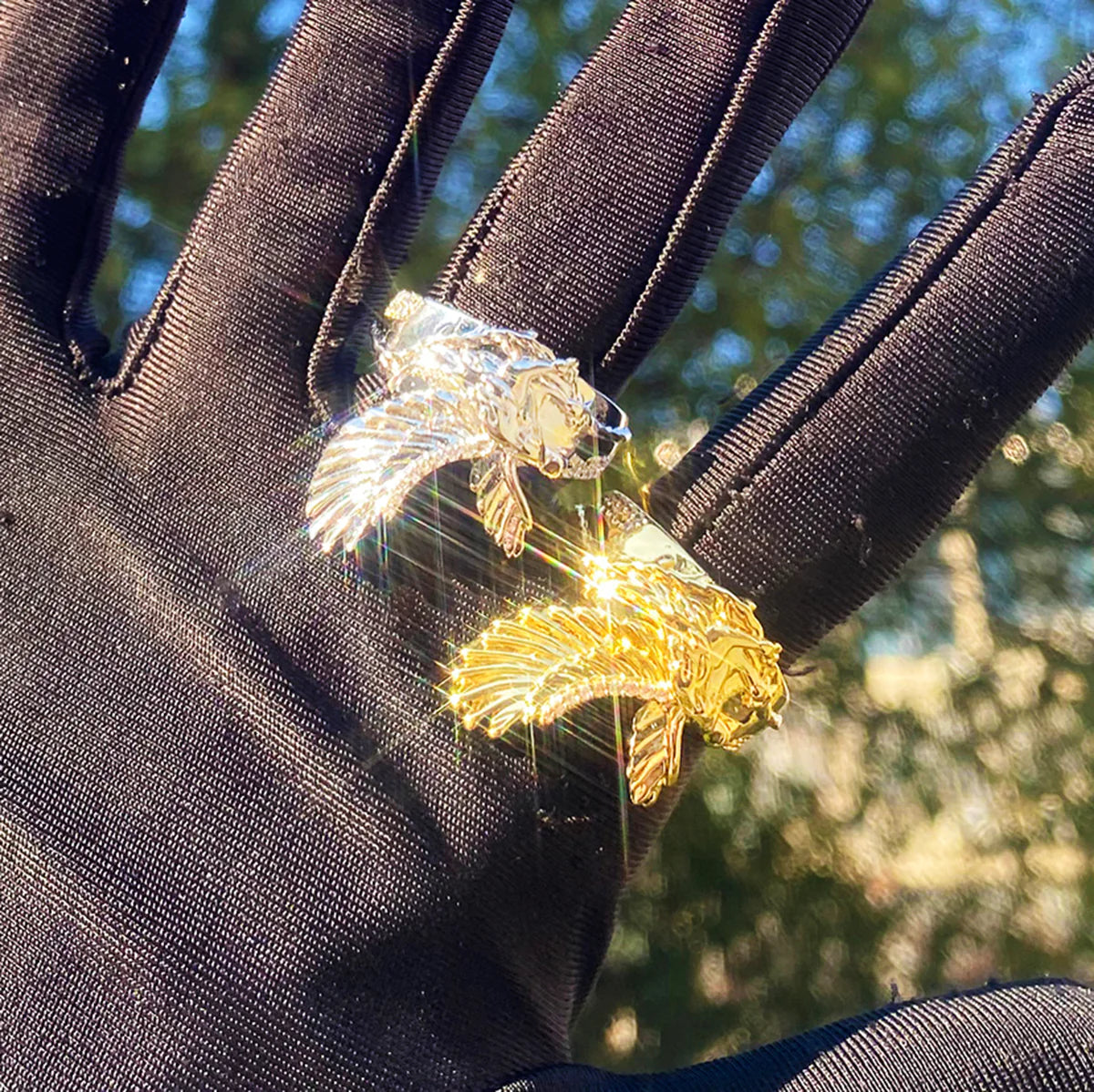 High Life | Luxury Iced Blinged Out Soaring Eagle VVS Diamond Hip Hop Rings