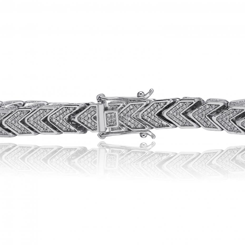 Flooded Ice 8mm Full 3D Franco Link AAA Micro Pave Stone Square Cut Choker Tight Neck Link Chain Necklace