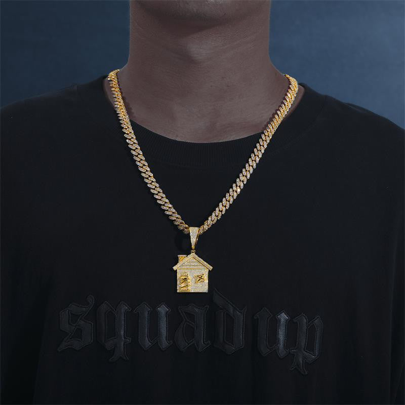 Trap House | Genuine Moissanite VVS Diamond 925 Sterling Silver Hip Hop Pendant