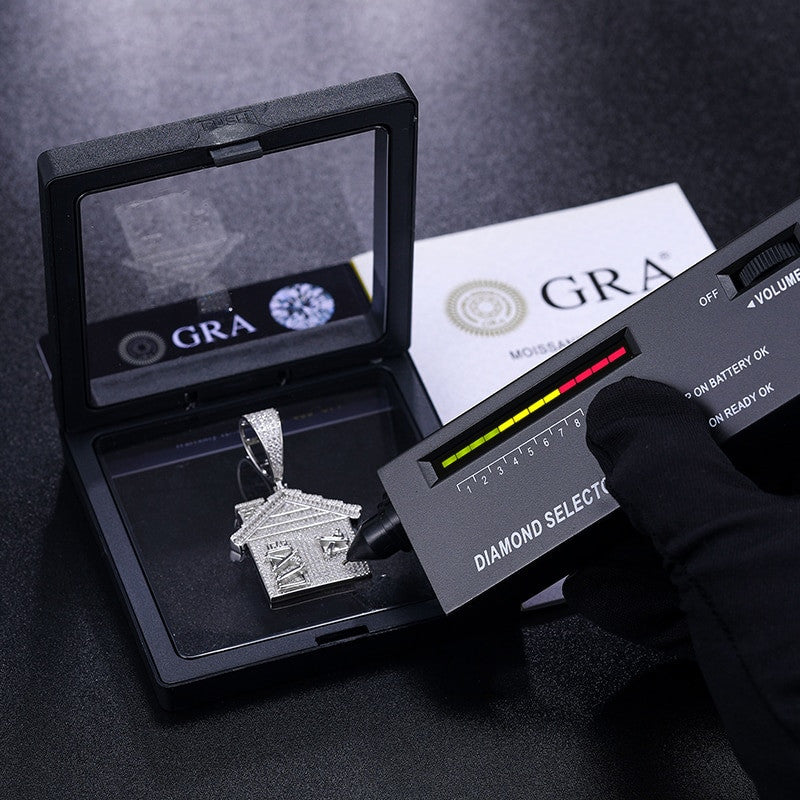 Trap House | Genuine Moissanite VVS Diamond 925 Sterling Silver Hip Hop Pendant