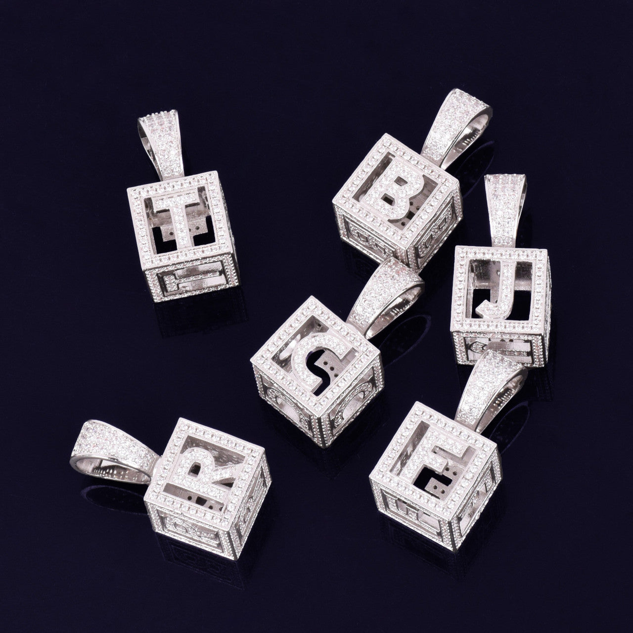 .925 Silver Babyblock AAA Micro Pave Flooded Ice Chain 