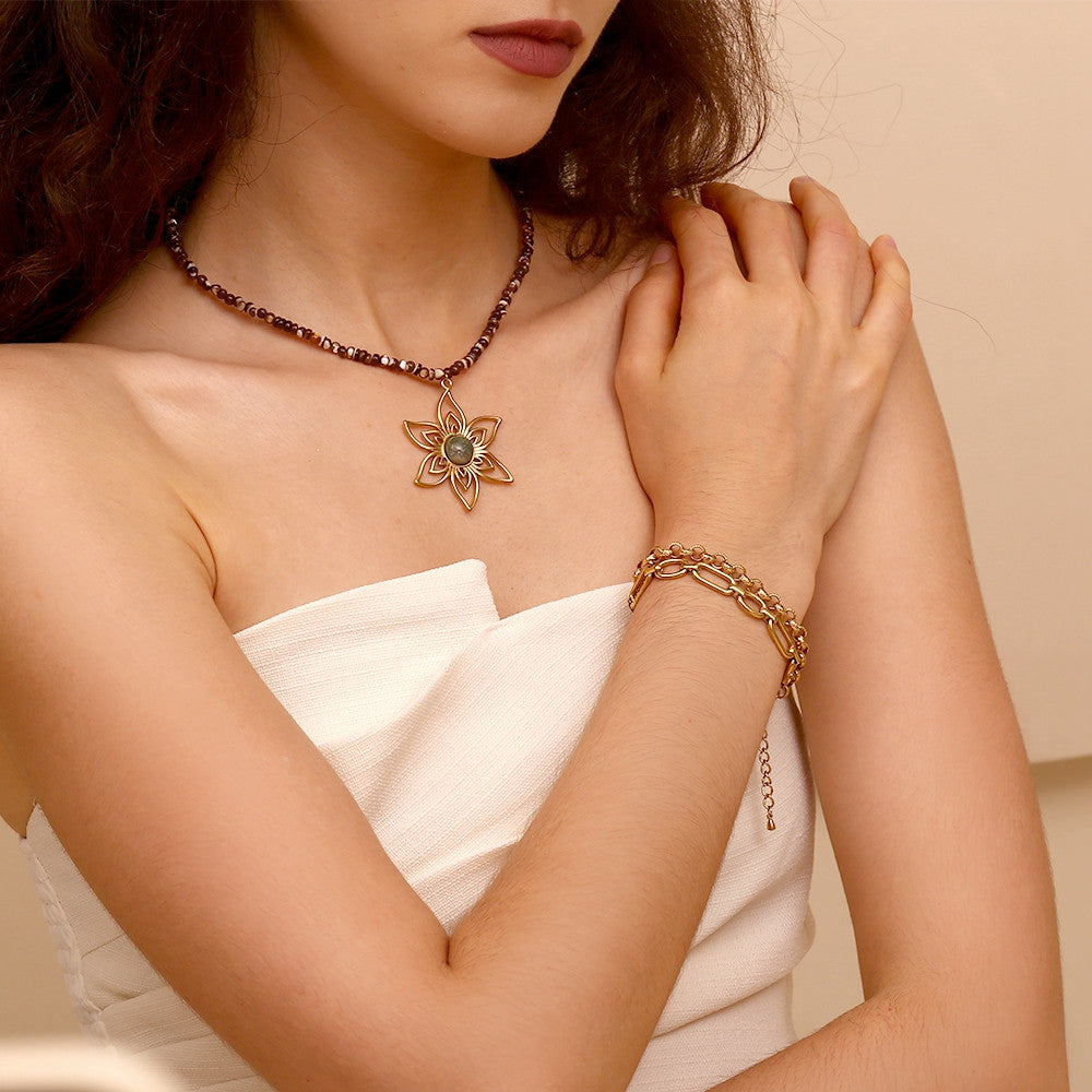 14k Gold Stainless Steel Waterproof 4/6/8/10mm Multi Size Stainless Steel Bow Tie Necklace