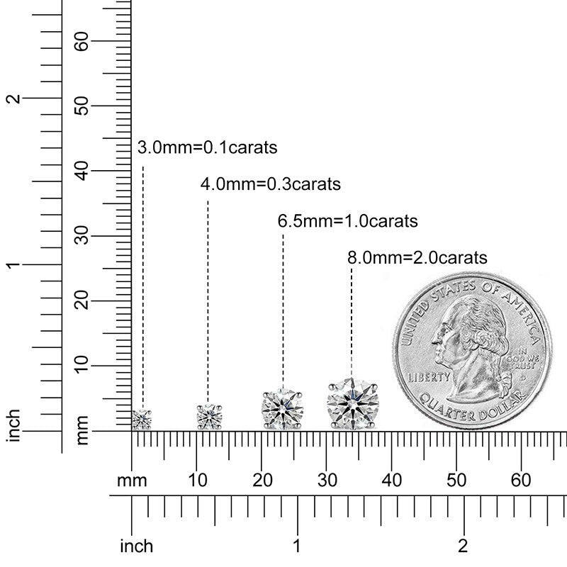 Ladies Genuine VVS Lab Diamond Solitaire Necklace Earrings Solid Silver Set