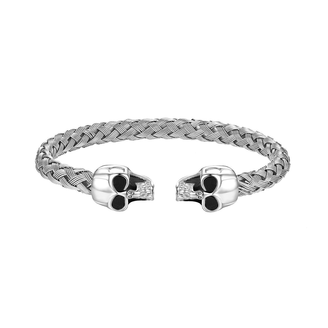 Mens New Fashion Skull Head no Fade Stainless Steel Street Wear Bracelets
