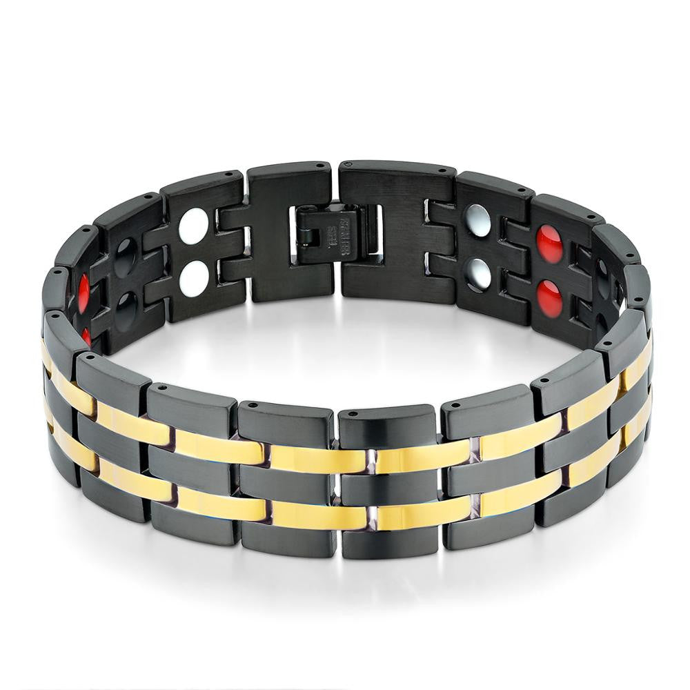 Mens Germanium No Fade Stainless Steel Magnetic High Fashion Bracelets
