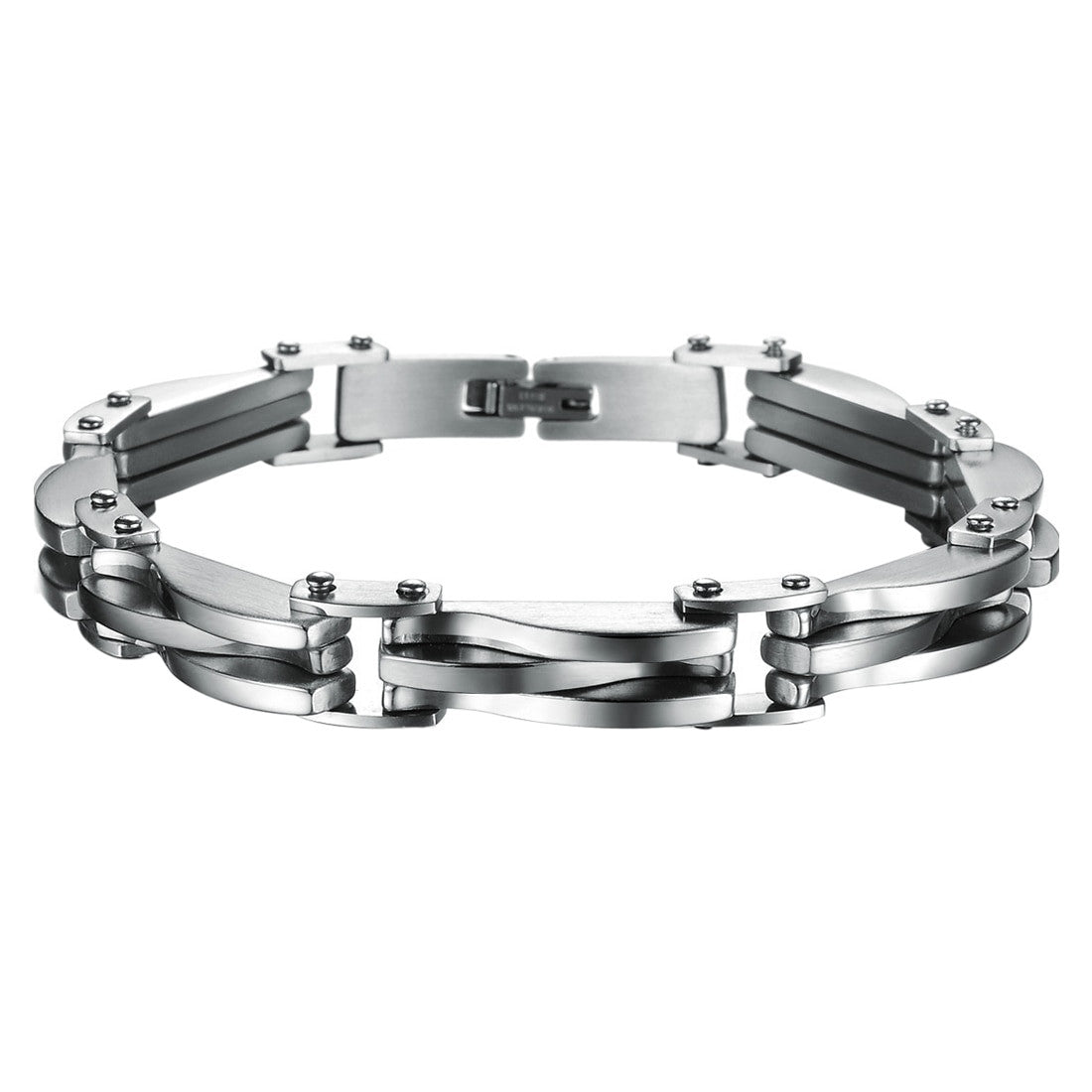No Fade Mens Stainless Steel Designer Cut Quality Street Wear Casual Bracelets