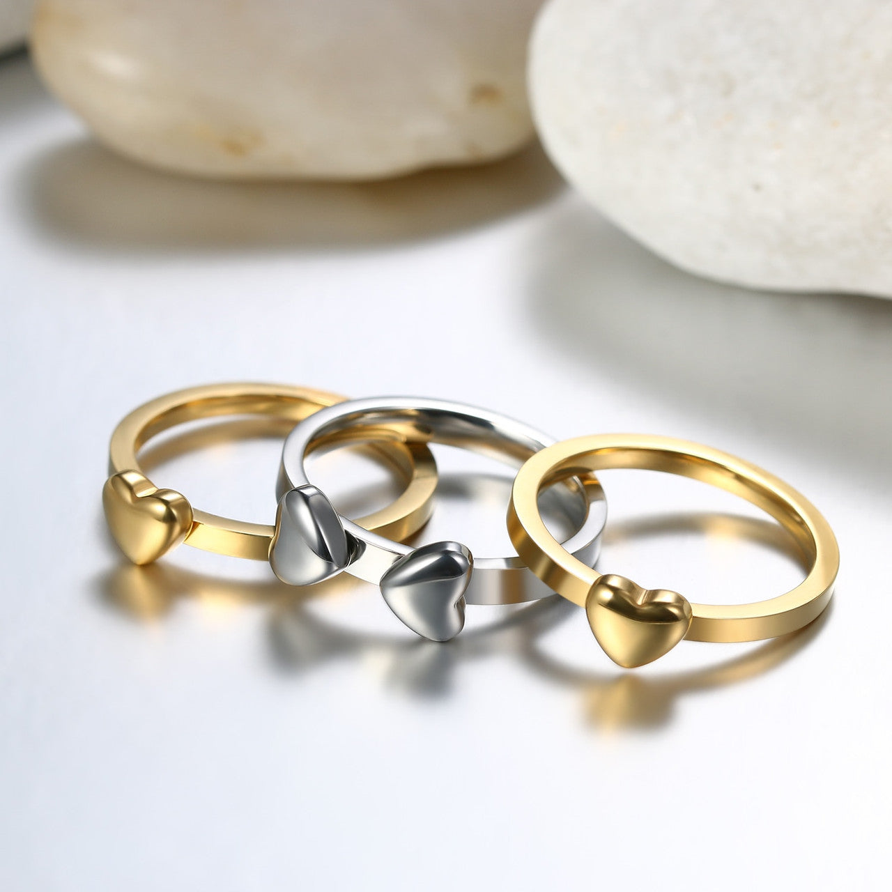 New Fashion Stackable Flower Clover 14k Gold Silver Over Solid Stainless Steel Personality Rings