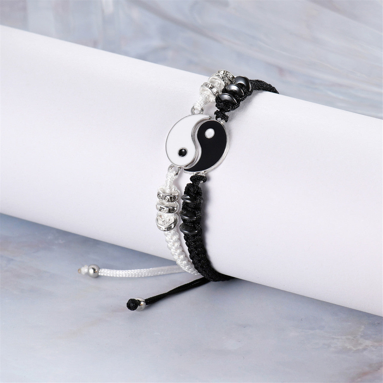High Fashion Adjustable Link Tai Chi Yin Yang 2 Piece Single Lovers Bracelets