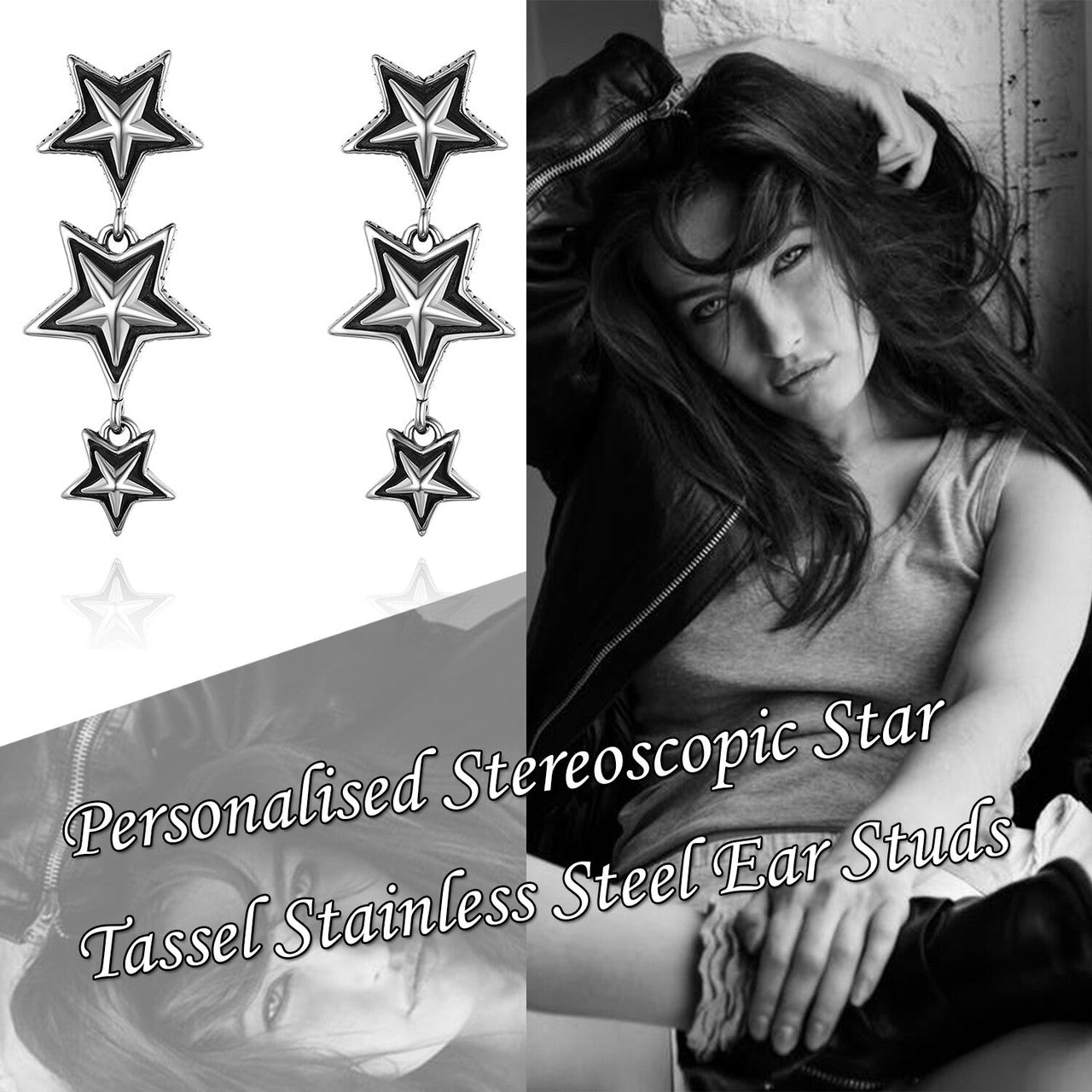 A Star Is Born | No Fade Stainless Steel Dangle Earrings