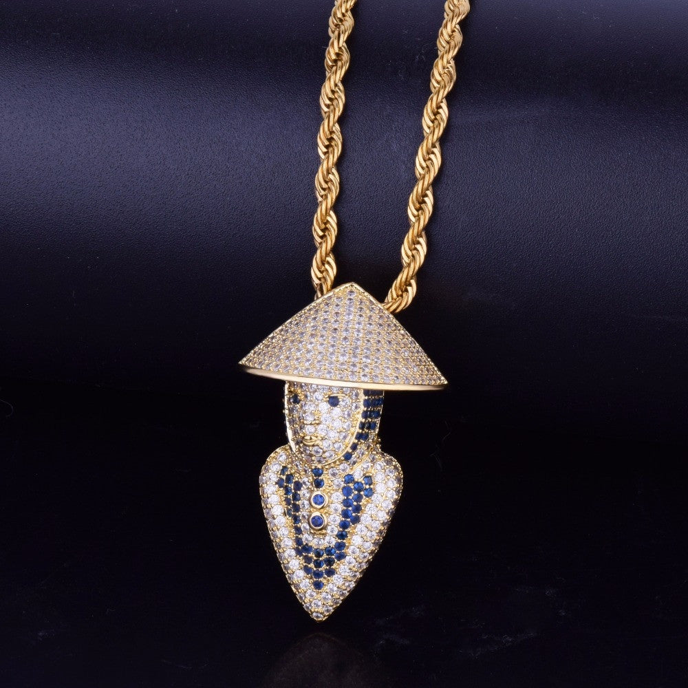 18k Gold Mortal Kombat Raiden Pendant