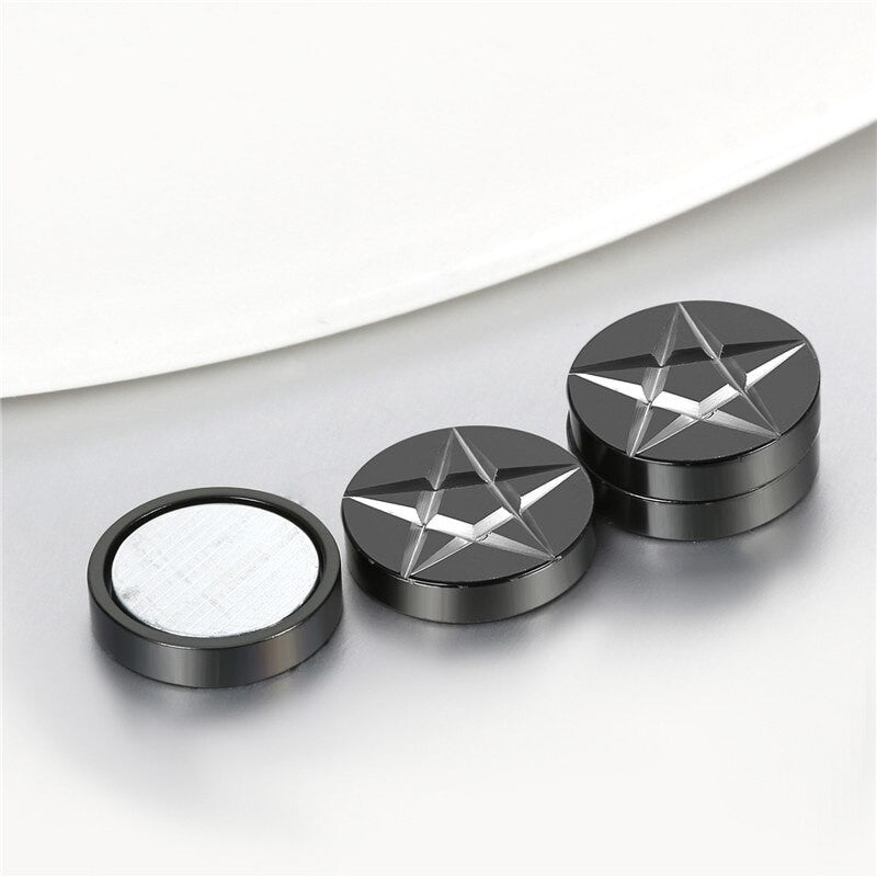 12mm 5 Point Pentagram Star Magnet Magnetic Stainless Steel Earrings
