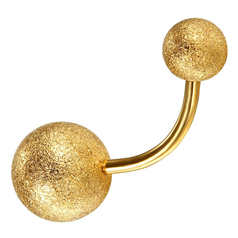 Gold Silver Black No Fade Stainless Steel Belly Button Navel Rings