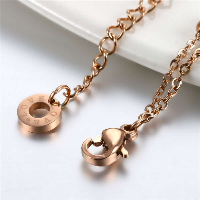 Stainless Steel Rose Gold Silver No Fade Anklet or Wrist Bracelet