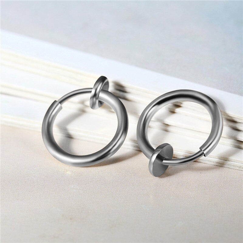 14k Gold Silver Black Mini Hoop No Fade Stainless Steel Fashion Earrings